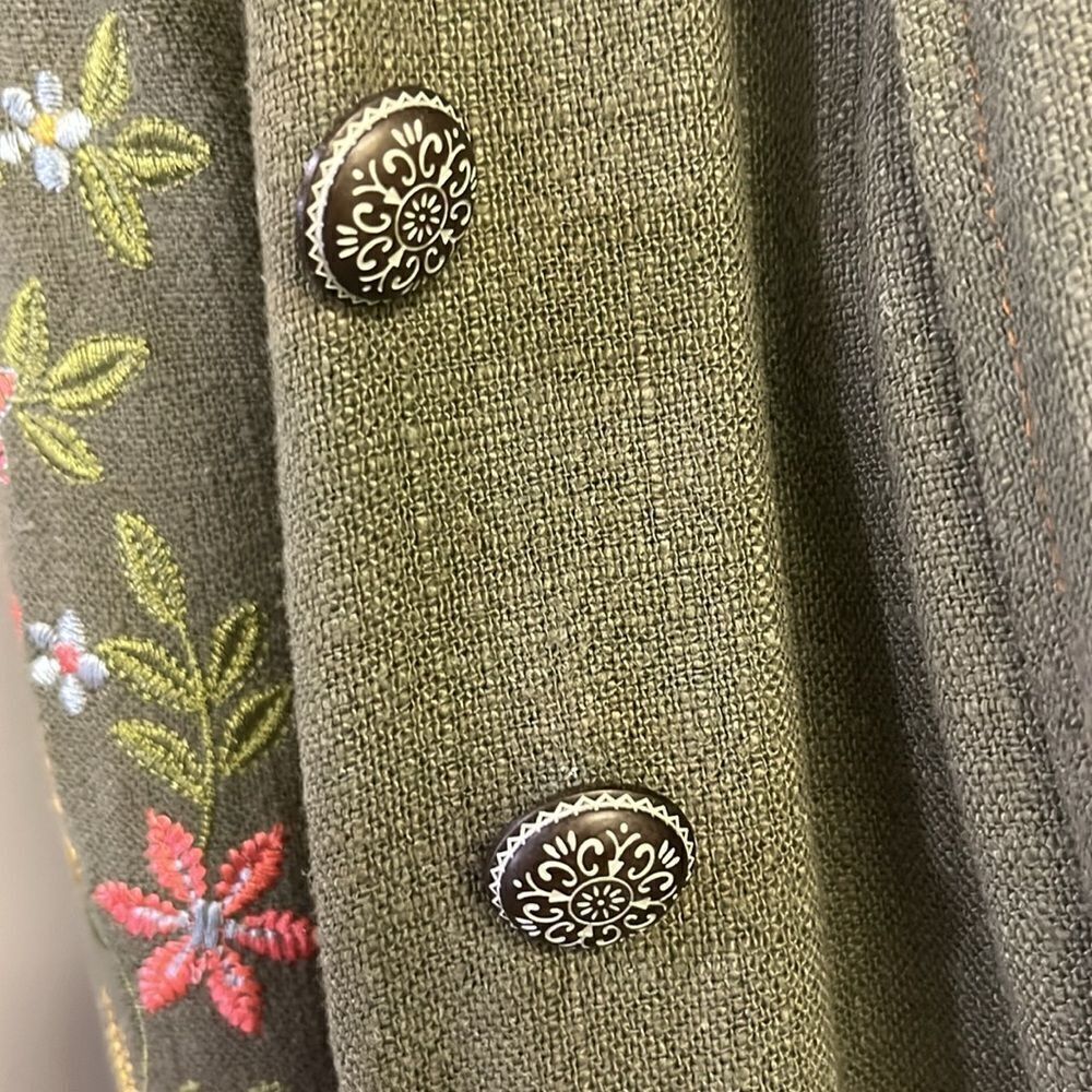 Aratta Silent Journey Multi Blend Sleeve Floral Embroidered Cherish Coat -S - Picture 15 of 16